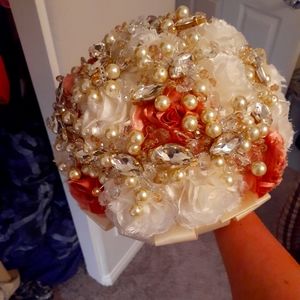 Wedding Bouquet with HAIR Piece